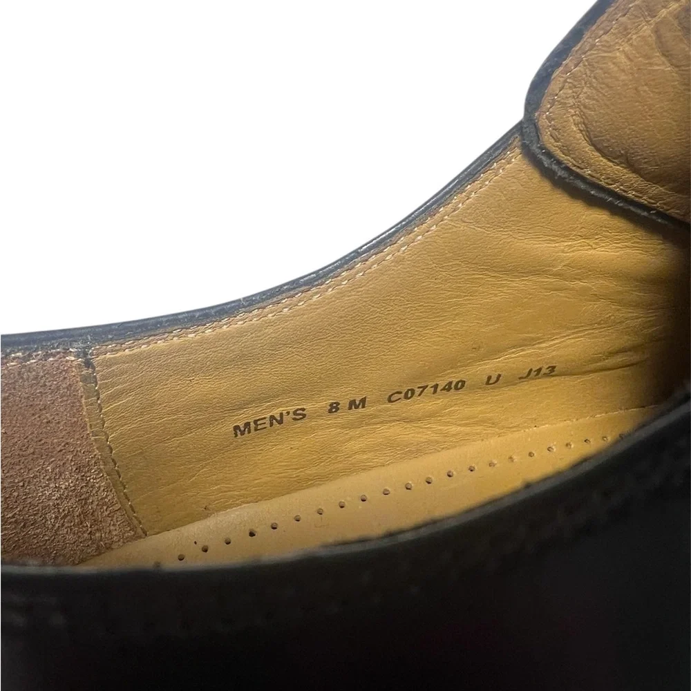 Men's Black Leather Lace-Up Dress Shoes